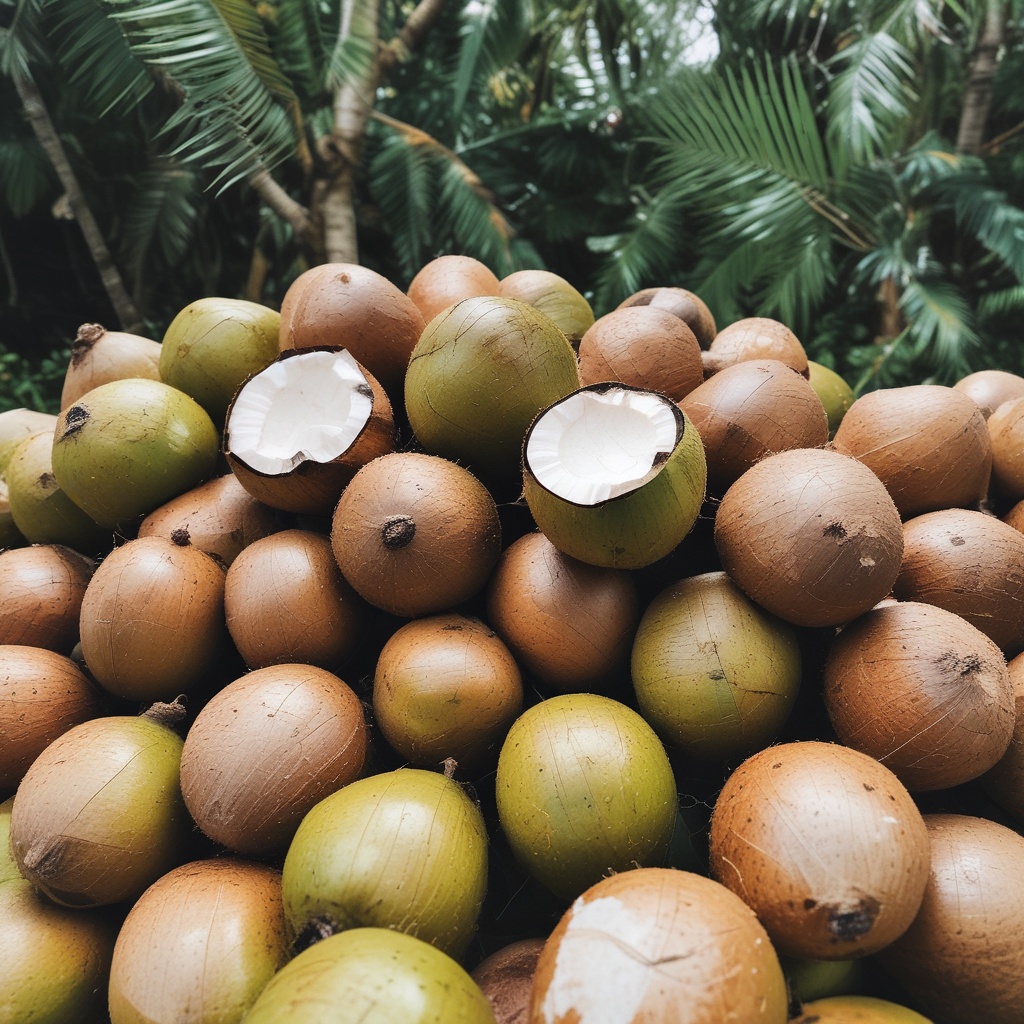 Fresh coconuts